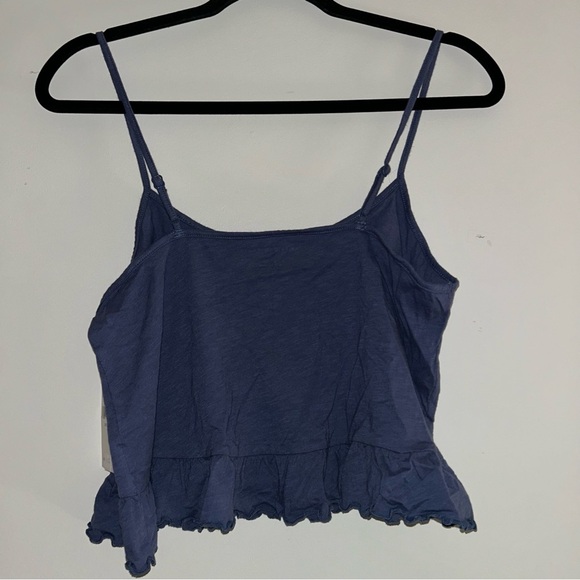 American Eagle Ruffle Trim Cropped Tank Top Small NWT - Picture 3 of 5